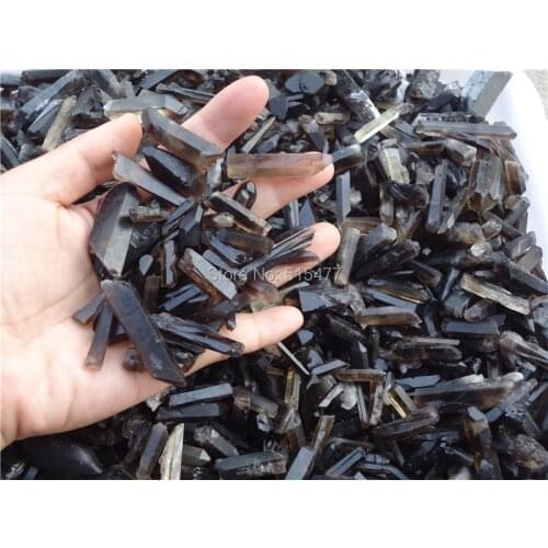 1KG Nice black Quartz Crystal Points Polished from Natural Raw crystal Original points ,Pendents,Hot Sales ! Free Shipping