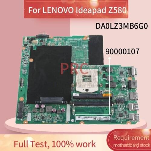 11S90000107ZZ Laptop motherboard For LENOVO Ideapad Z580 Notebook Mainboard DA0LZ3MB6G0 HM75 DDR3