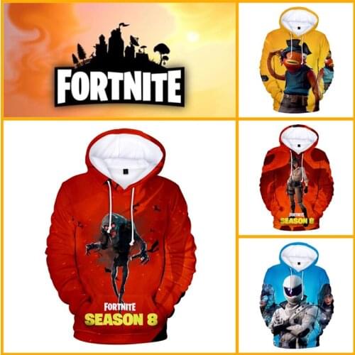 Fortnite Cartoon Tops Teen Clothes Shoot Kids Sweatshirt Hero Battle Royale 3D Hoodie Boys Girls Harajuku Jacket