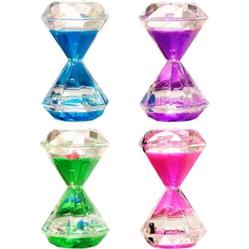 Diamond Shaped Marine Animal Oil Drop Liquid Hourglass Timer Desktop Ornaments