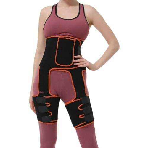 3 in 1 Neoprene Body Trimmer Thigh Trainer Shapewear Waist Thigh Shaper Belt Waist Trainer Corset Thigh Sculpting Leg Shaper