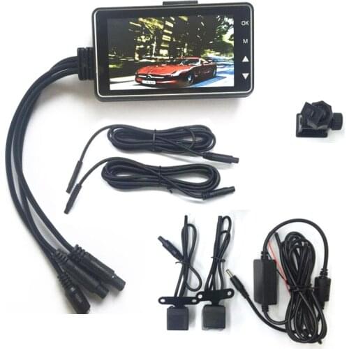Full Front Rear Dual Action Camera Driving Recorder Camcorder 3" LCD DVR Video Accessories Motorcycle