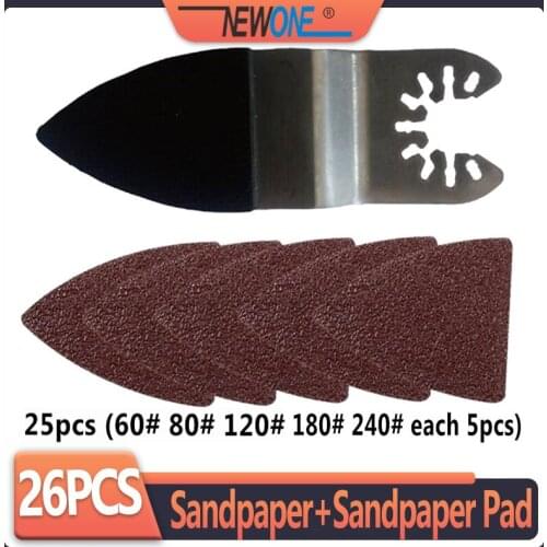 25 Pcs Sanding Paper+Finger Sanding Pad for Power Tool,Sandpaper for Oscillating Multi Tool Accessories
