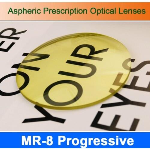 MR-8 Super Tough Tinted Progressive Aspheric Prescription Lens Eyeglasses Optical Lenses for Diamond Cutted Rimless Glasses