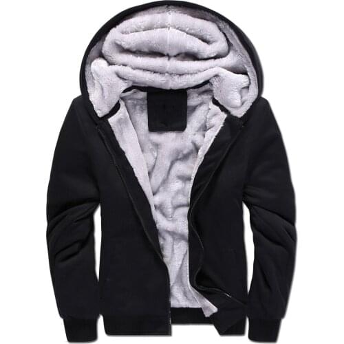 2021 New Men Hoodies Winter Thick Warm Fleece Zipper Men Hoodies Coat Sportwear Male Streetwear Hoodies Sweatshirts Men 4XL 5XL