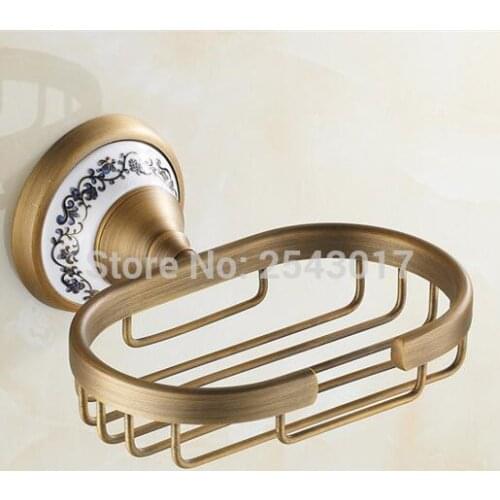 High Quality Bathroom Accessories Soap Dish Holder Wall Mounted Porcelain Antique Retro Sanitary Wares Soap Case ZR2603