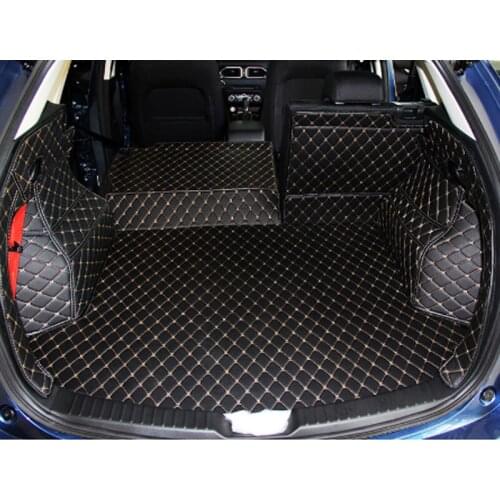High quality Special car trunk mats for New Mazda CX-5 2017 waterproof cargo liner mats boot carpets for CX5 2018 black color