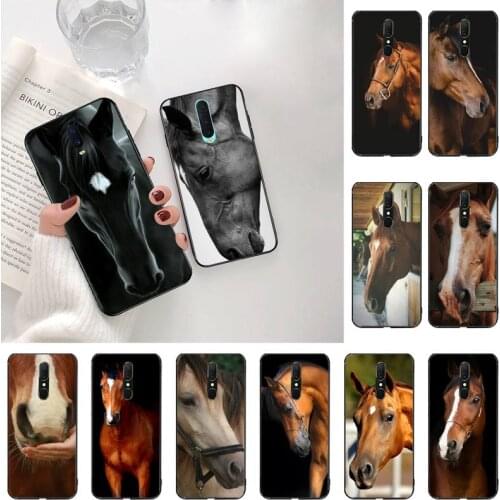 YJZFDYRM Horse Face Soft Phone Case Cover For Oppo A5 A9 2020 A5S Reno2 z Renoace 3pro Realme5Pro