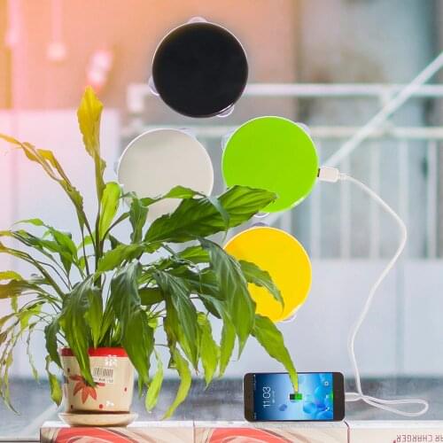 Solar Charger Portable USB Charger 1800/2600/5200mAh Solar Power Bank Car Window Round Sucker Style Charger External battery