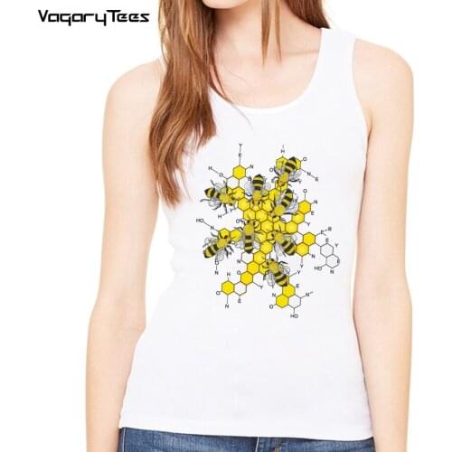 Science Tank top women kawaii honey bee shirt femme casual summer women tops 2020 camiseta femenina poleras de mujer