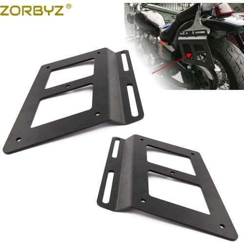 ZORBYZ 9.5cm-24cm Universal Motorcycle Heavy Metal Adjustable Saddle Bag Support Bar Mount Bracket For Kawasaki Honda Yamaha