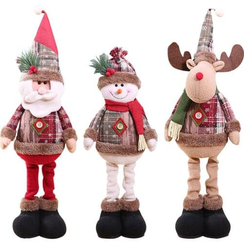 2020 Christmas Decorations Christmas Dolls Christmas Tree Decorations Innovative Elk Santa Snowman Decoration Kids New Year Gift