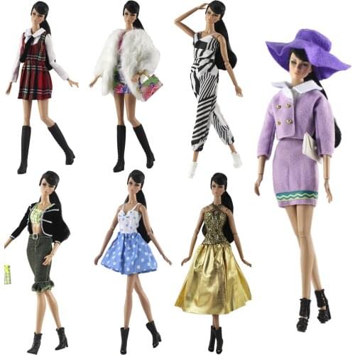 Handmade 1/6 Fashion Outfit Coat Dress Casual Wear Shirt Vest Pants Skirt 30cm Doll Clothes For Barbie Doll Accessories Toy