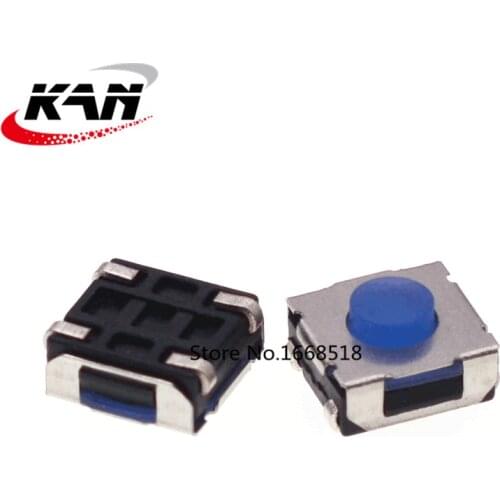 20pcs 6*6*3.4mm 6*6*4.3mm 6*6*5mm 4Pin SMD Waterproof Silicone Tact Switch 4P Micro Push Button Tactile Switchs