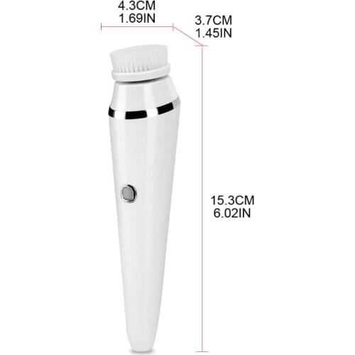 4 in 1 Facial Cleansing Brush Face Massager with 4 Heads Rechargeable Skin Care Tool C1FF