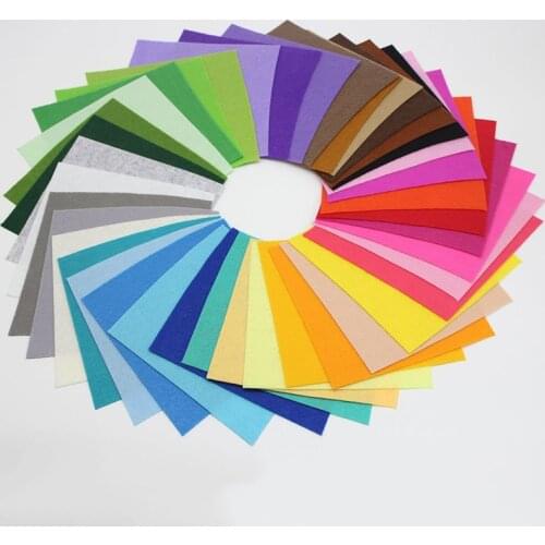40Pcs/Lot DIY Felt Fabric Polyester Fabric Needlework Needle Sewing Felt Cloth Craft Cloth Fabrics for craft Handmade patchwork
