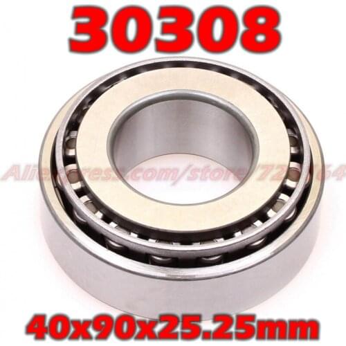 40x90x25.25 mm Tapered Roller Bearings 30308 7308E HR30308J 30308JR 30308A E30308J 30308VC12 30308U 30308E 40*90*25.25