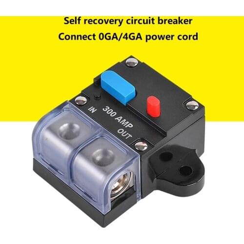 50A~300A Car Resettable Circuit Breaker Self-Recovery Fuse Manual Reset Button Circuit Breaker Fuse (Black)