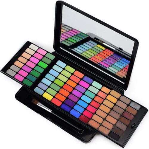 84 Colors Eyeshadow Blush Palette Cosmetic Brush Foundation Beauty Makeup Case with Mirror Glitter Eye Shadow Palette Maquillage