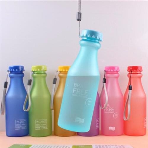 Brand Hot Sale Portable Leak-proof Bike Sports Unbreakable 2017 550ml Plastic Water Bottle Free Shipping 6 color