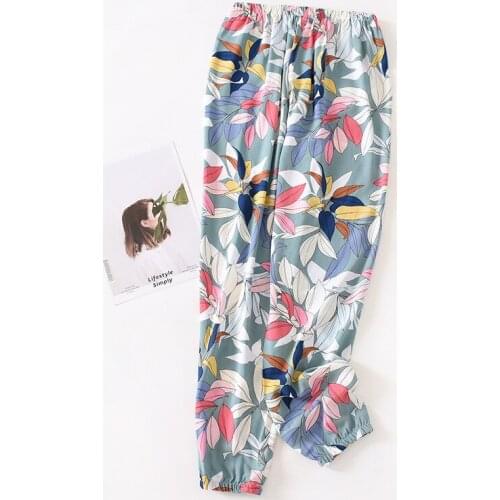 Pants trousers can be worn outside Japanese style cotton Sleep Bottoms ladies spring summer спальные штаны household pants