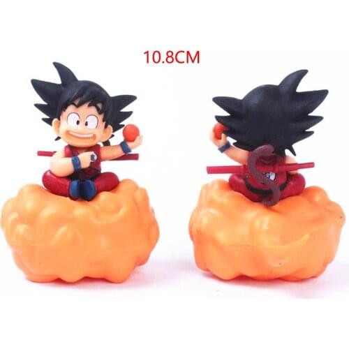 10.8cm Dragon Ball Baby Goku Somersault Cloud Action Figure Sitting Posture Childhood Model PVC Anime Figurine Ornaments Toys