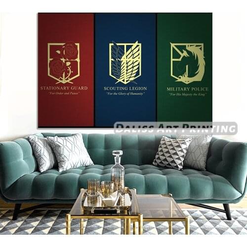 Canvas Anime Attack on Titan Pictures Home Decoration Paintings Poster HD Prints Wall Art Modular Living Room Framed