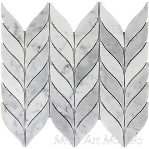 Italy Cararra white marble stone mosaic for living room bathroom kitchen backsplash decoration