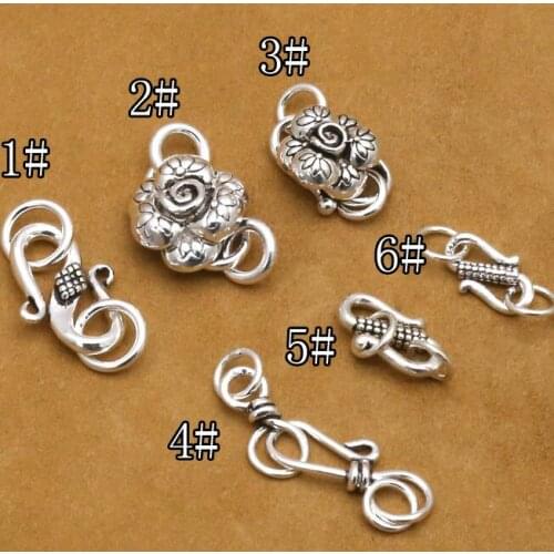 100% 925 Silver Jewelry Hook Sterling Silver Jewelry Claps Pure Silver DIY Jewelry S hook