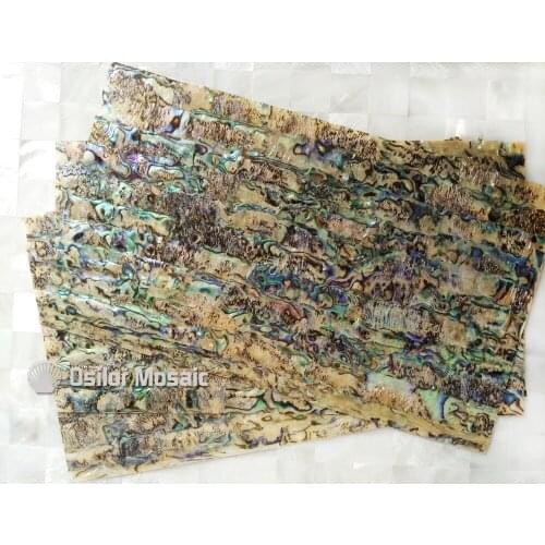 A grade natural surface abalone paua shell laminate for musical instrument and furniture inlay