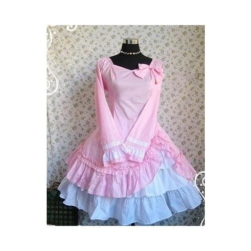 LLT040) Lolita Dresses Long Sleeve Sweet Lolita Short Dress Ball Gown Fancy Prom Dress Halloween Party Masquerade Costume