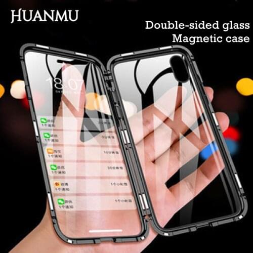 Magnetic Double Sided Glass Case For iPhone6 6S Plus 7 8 7/8Plus X/XS Xr XsMax 11 11Pro 11Promax 12 12pro 12Max 12Pro Max