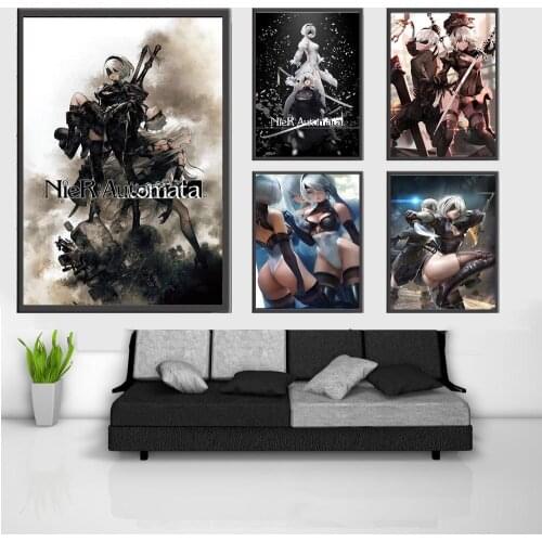 Modular Wall Art Canvas Painting NieR Automata Yorha No 2 Type B Anime Nordic Picture Print Home Decor Modern Poster Living Room