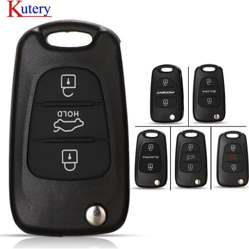 Kutery New Remote Key Shell For Hyundai I20 I30 IX35 I35 Accent Solaris Elantra Sonata Santa Fe Flip Folding Remote Key Case