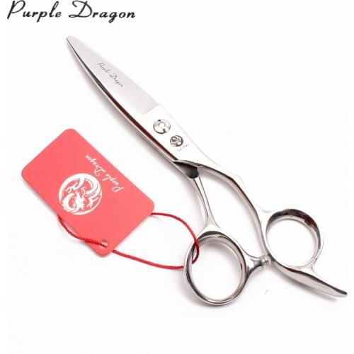 Hair Cutting Scissors 6.0" Purple Dragon 440C Barber Scissors Willow Leaf Shape Normal Scissors Professional Hair Scissors Z1022
