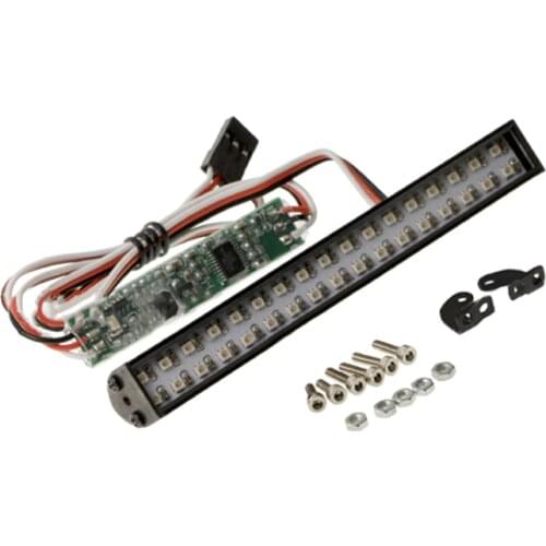 Front Bumper Lamp Colorful Car Roof light Double Row LED Light for 1/10 1/8 RC Crawler Car Modification Parts