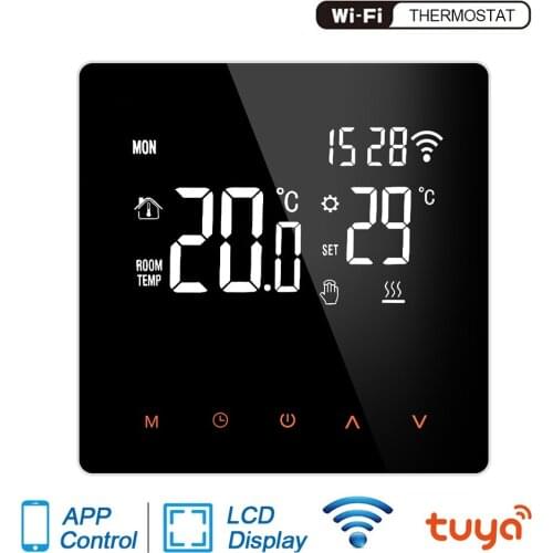 Temperature Remote Controller LCD Display Touch Screen Normal/WiFi Smart Thermostat for Electric Floor Heating Water/Gas Boiler