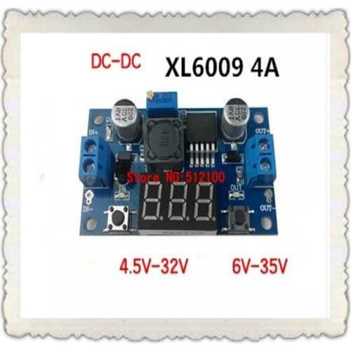 10PCS XL6009 adjustable boost module is far more than lm2577 4.5-32 5-35 with digital voltmeter display