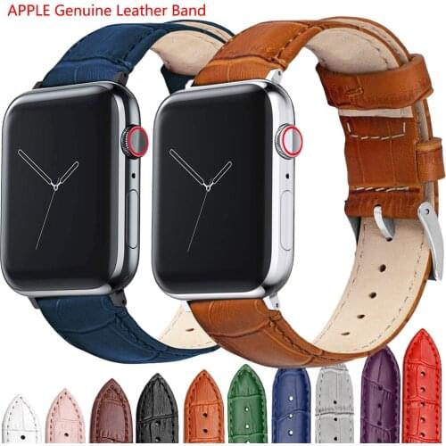 Band for Apple Watch Genuine Cow Leather Loop Bracelet Belt 6 SE 5 4 42MM 38MM 44MM 40MM Strap for iWatch 6 5 4 Wristband