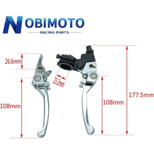 Off Road Folding Brake Lever Clutch Lever Motorcross Alloy Brake Handle Lever Part Fit For CRF KLX Pit Pro Pit Dirt Bike 2WG-105