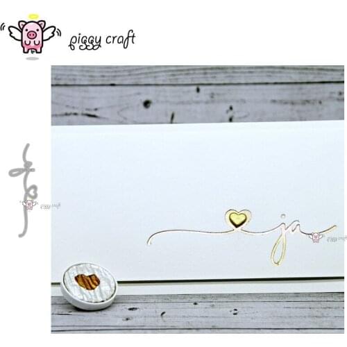 Piggy Craft metal cutting dies cut die mold Ja letter decoration Scrapbook paper craft knife mould blade punch stencils dies