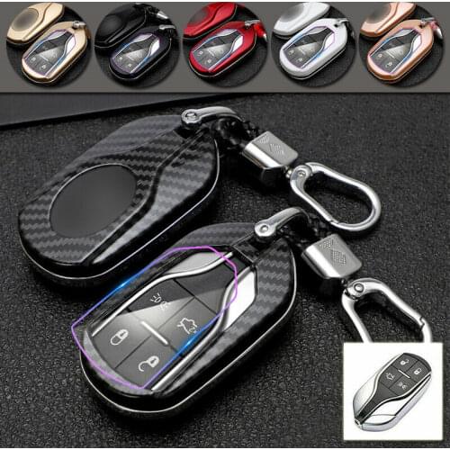 Carbon ABS Remote Smart Car Key Case Cover For Maserati Quattroporte Ghibli Levante GTS