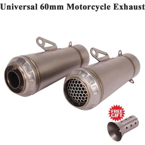Universal 60mm Motorcycle GP Racing Exhaust Escape Modified Muffler DB Killer For CBR1000RR CB400 R6 R1 GSXR600 ATV Z900 MT-09