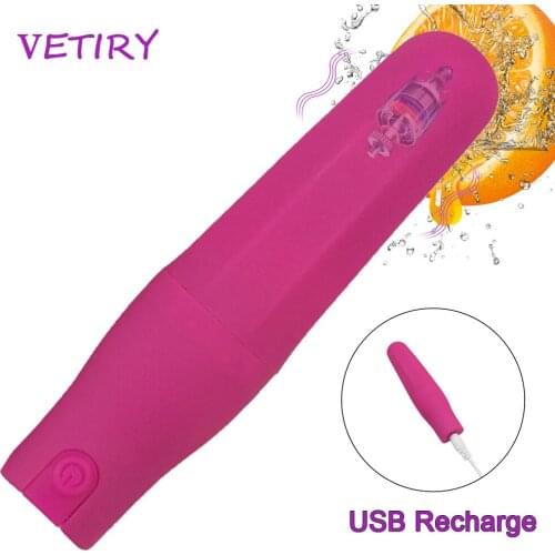 VETIRY Powerful 10 Speed Bullet Vibrator Sex Toys for Woman Strong Vibration G-spot Massager Mini Vibrators for Women USB Charge