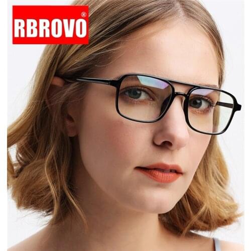 RBROVO Vintage Square Glasses Women Designer Glasses Frame Women/Men Retro Eyeglasses Women Classic Lentes De Lectura Mujer