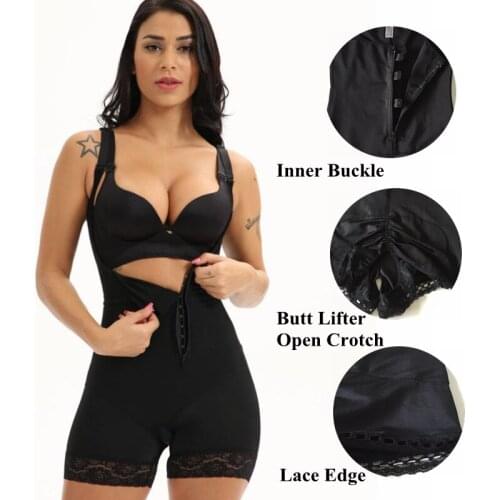 Women Waist Trainer Slimming Shapewear Full Body Shaper Butt Lifter Thigh Trimmer Lace Edge Tummy Control Underwear Bodysuit 6XL