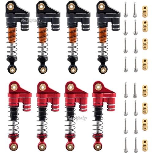 1:24 RC Car Aluminum Shocks Absorber Shock Absorbers Set Assembled for 1/24 RC Crawler Axial SCX24 AXI90081