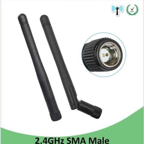 10pcs 2.4GHz WIFI Antenna 2dBi-3dbi Aerial SMA Male connector wi fi antena 2.4 ghz antenne wi-fi for Wireless Router antenas