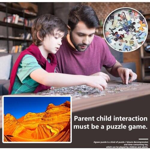 1000pcs DIY Beautiful Natural Scenery Puzzle Educational Learning Assembling Jigsaw Toys Mini Paper Puzzles Game Toys