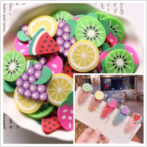 20 Pcs Fruit Slice for Clay DIY Hairpin Decoration